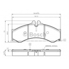 0 986 TB2 751 BOSCH Комплект тормозных колодок, дисковый тормоз