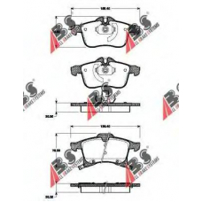 37484 OE ABS Комплект тормозных колодок, дисковый тормоз