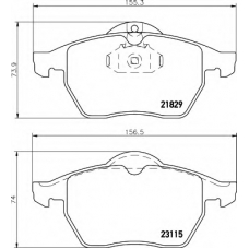 8DB 355 007-771 HELLA Комплект тормозных колодок, дисковый тормоз