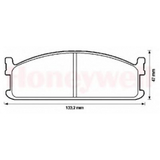 572335B BENDIX Комплект тормозных колодок, дисковый тормоз