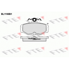 BL1198B1 FTE Комплект тормозных колодок, дисковый тормоз