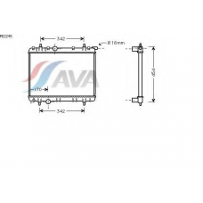 PE2245 AVA Радиатор, охлаждение двигателя