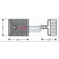 8706201 KUHLER SCHNEIDER Испаритель, кондиционер