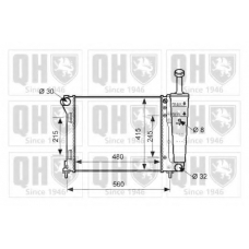 QER1628 QUINTON HAZELL Радиатор, охлаждение двигателя