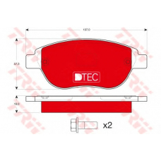 GDB1464DTE TRW Комплект тормозных колодок, дисковый тормоз