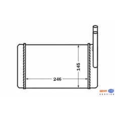 8FH 351 024-311 HELLA Теплообменник, отопление салона