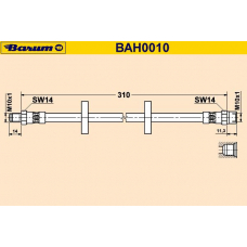 BAH0010 BARUM Тормозной шланг