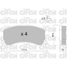822-248-0 CIFAM Комплект тормозных колодок, дисковый тормоз