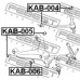 KAB-006 FEBEST Подвеска, рычаг независимой подвески колеса