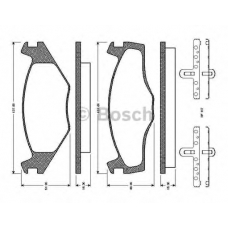 0 986 TB2 089 BOSCH Комплект тормозных колодок, дисковый тормоз