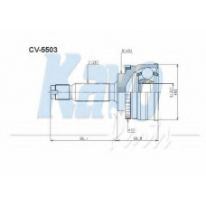 CV-5503 KAVO PARTS Шарнирный комплект, приводной вал