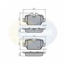 CBP01710 COMLINE Комплект тормозных колодок, дисковый тормоз