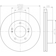 55030 PAGID Тормозной диск