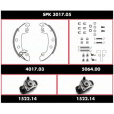 SPK 3017.05 REMSA Комплект тормозов, барабанный тормозной механизм