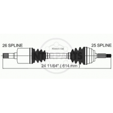 FD-8-01-133 InterParts Приводной вал