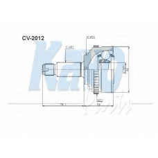 CV-2012 KAVO PARTS Шарнирный комплект, приводной вал