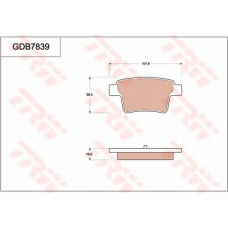 GDB7839 TRW Комплект тормозных колодок, дисковый тормоз