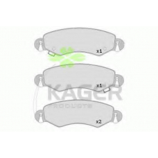 35-0480 KAGER Комплект тормозных колодок, дисковый тормоз