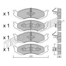 227.0 TRUSTING Комплект тормозных колодок, дисковый тормоз