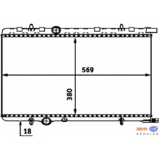 8MK 376 718-051 HELLA Радиатор, охлаждение двигателя