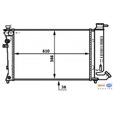 8MK 376 716-581 HELLA Радиатор, охлаждение двигателя