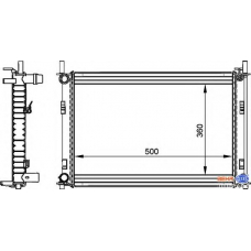 8MK 376 764-291 HELLA Радиатор, охлаждение двигателя