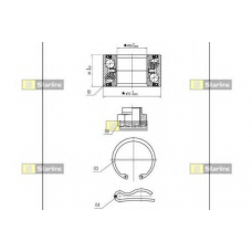 LO 00915 STARLINE Комплект подшипника ступицы колеса