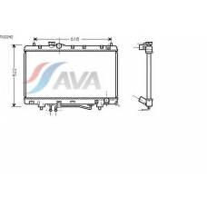 TO2242 AVA Радиатор, охлаждение двигателя