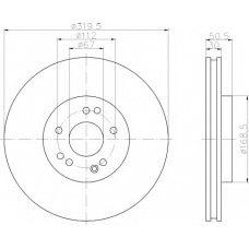 MDC1304L MINTEX Тормозной диск