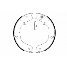 0 986 487 710 BOSCH Комплект тормозных колодок, стояночная тормозная с