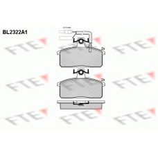 BL2322A1 FTE Комплект тормозных колодок, дисковый тормоз