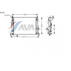 FD2368 AVA Радиатор, охлаждение двигателя