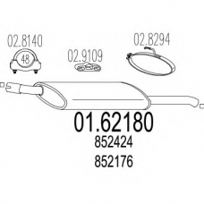 01.62180 MTS Глушитель выхлопных газов конечный