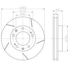 8DD 355 101-051 HELLA PAGID Тормозной диск