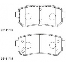 KD9745 ASIMCO Комплект тормозных колодок, дисковый тормоз