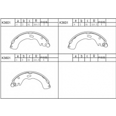 K3601 ASIMCO Комплект тормозных колодок