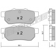 179.0 TRUSTING Комплект тормозных колодок, дисковый тормоз