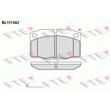 BL1174A2 FTE Комплект тормозных колодок, дисковый тормоз