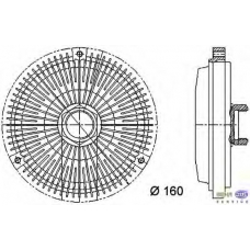 8MV 376 733-011 HELLA Сцепление, вентилятор радиатора