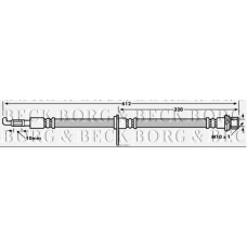 BBH7881 BORG & BECK Тормозной шланг