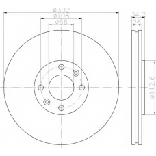 8DD 355 114-721 HELLA Тормозной диск