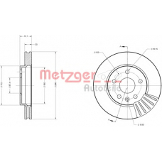 6110296 METZGER Тормозной диск