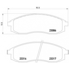 MDB2122 DON Комплект тормозных колодок, дисковый тормоз