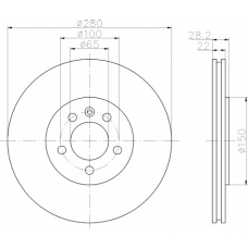 8DD 355 102-741 HELLA PAGID Тормозной диск