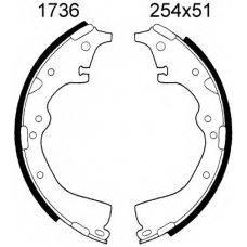 01736 BSF Комплект тормозных колодок