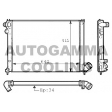 100779 AUTOGAMMA Радиатор, охлаждение двигателя