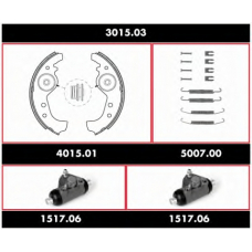 3015.03 WOKING Комплект тормозов, барабанный тормозной механизм