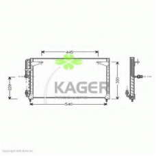 94-5797 KAGER Конденсатор, кондиционер