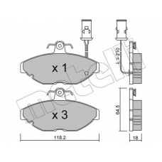 22-0191-0 METELLI Комплект тормозных колодок, дисковый тормоз