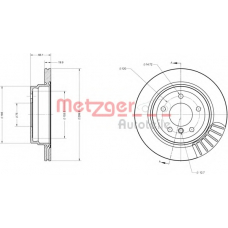 25192 V METZGER Тормозной диск